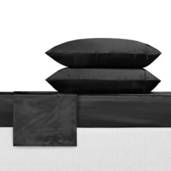 Satin Solid Sheet Set Black - Betseyville 9 Satin Solid Sheet Set Black - Betseyville -Home Decoration Shop GUEST e7f26f21 0eb3 4e67 8f40 11fdbb73951a