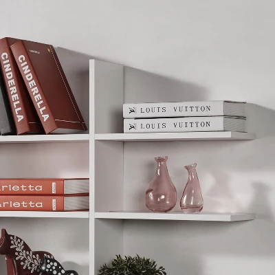 51" X 45" Five Tier Asymmetric Shelf - Danya B. 4 51" X 45" Five Tier Asymmetric Shelf - Danya B. - Image 2