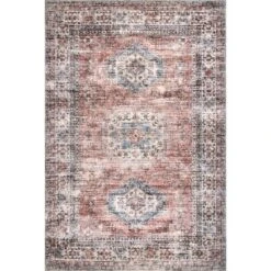 NuLOOM Desna Machine Washable Faded Vintage Area Rug -Home Decoration Shop GUEST e9fcf5c5 d38c 4a19 aeda 875b4fd29c7f