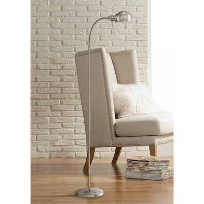 360 Lighting Ridley Modern Floor Lamp Standing 61" Tall Satin Nickel Metal Adjustable Gooseneck Arm For Living Room Reading Bedroom Office House Home 3 360 Lighting Ridley Modern Floor Lamp Standing 61" Tall Satin Nickel Metal Adjustable Gooseneck Arm For Living Room Reading Bedroom Office House Home