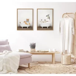 18" X 24" Sylvie Bengal Tiger In Rustic Bath Frame Canvas By Amy Peterson Natural - Kate & Laurel All Things Decor -Home Decoration Shop GUEST eb78bbae 1a21 4bfa 8e4b 44d8dcc1de87