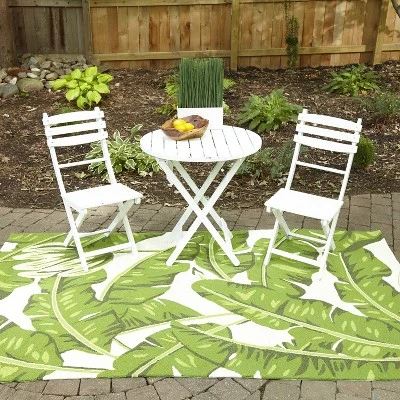 Veranda Bracegirdle Leaf Hooked Accent Rug - Momeni 4 Veranda Bracegirdle Leaf Hooked Accent Rug - Momeni - Image 2