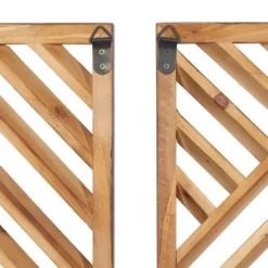 Set Of 3 Wood Geometric Slatted Wood Design Wall Decors Brown - Olivia & May -Home Decoration Shop GUEST f07f0929 9d64 46bc 9fef bc18f6bd9940
