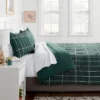 Grid Print Microfiber Reversible Comforter & Sheet Set Dark Green - Room Essentials™ 1 Grid Print Microfiber Reversible Comforter & Sheet Set Dark Green - Room Essentials™ -Home Decoration Shop GUEST f2916d48 beca 4579 83de 73f308bcc6b6