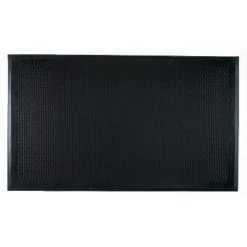 3'x5' Rectangle Solid Floor Mat Black - Guardian