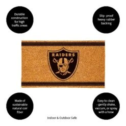 Evergreen Las Vegas Raiders Logo Turf Mat, Brown- 28 X 16 Inches Indoor Outdoor Doormat -Home Decoration Shop GUEST f5f92783 f8a4 480c a163 8bc94c2d86c6