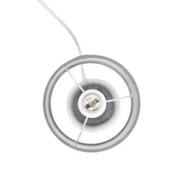 10.04" Traditional Ceramic Thimble Base Bedside Table Desk Lamp With Matching Fabric Shade Gray - Simple Designs -Home Decoration Shop GUEST f6210aa0 6b5a 4fe9 8677 2445f453c5e2