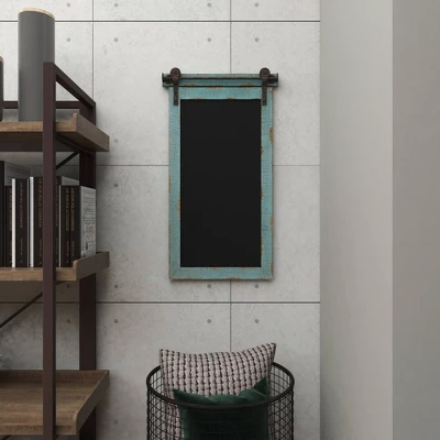 Wood Sign Wall Decor With Chalkboard Blue - Olivia & May 16 Wood Sign Wall Decor With Chalkboard Blue - Olivia & May - Image 14