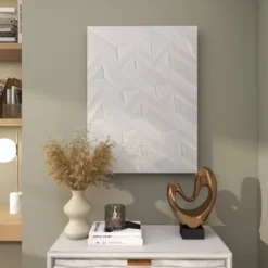 Wood Geometric Carved Wall Decor White - CosmoLiving By Cosmopolitan -Home Decoration Shop GUEST f6d18ac2 1841 44b2 aeff de2494d8ba2e