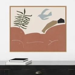28" X 22" Other Land I By Melissa Wang Framed Canvas Wall Art Light Brown - Amanti Art -Home Decoration Shop GUEST f7d2b1d4 2462 4eb6 891e 9e0c5eda9c4d