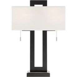 360 Lighting Neil Modern Table Lamp With White Marble Riser 26" High Two Tone USB Charging Port Rectangular Shade Bedroom For Bedroom Living Room Desk 11 360 Lighting Neil Modern Table Lamp With White Marble Riser 26" High Two Tone USB Charging Port Rectangular Shade Bedroom For Bedroom Living Room Desk -Home Decoration Shop GUEST f9bba6c1 76e8 443d 8c57 7fd6c0901e32