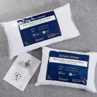 233 Thread Count Bed Pillow With Cording - Mini Feather 4 233 Thread Count Bed Pillow With Cording - Mini Feather - Image 2