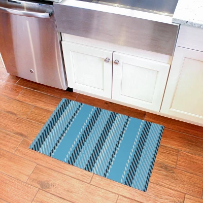 Stripe FlorArt Low Profile Machine Washable Kitchen Mat - Bungalow Flooring 3 Stripe FlorArt Low Profile Machine Washable Kitchen Mat - Bungalow Flooring