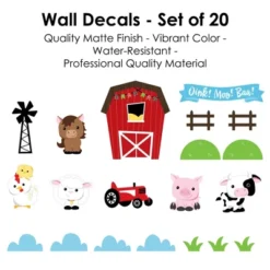 Big Dot Of Happiness Farm Animals - Peel And Stick Nursery And Kids Room Vinyl Wall Art Stickers - Wall Decals - Set Of 20 -Home Decoration Shop GUEST fb33275d 816e 4b35 af3a 0a3fe0b14219