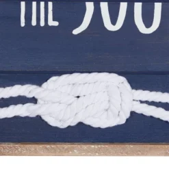 Wood Sign Ocean Wall Decor With Knotted Ropes Blue - Olivia & May 8 Wood Sign Ocean Wall Decor With Knotted Ropes Blue - Olivia & May -Home Decoration Shop GUEST fc5b2692 7132 44ff b456 d2ae5be0a31a