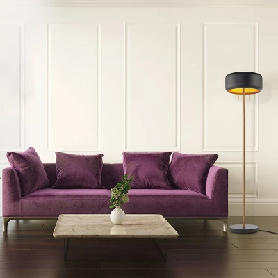 Globe Electric 2 Light Metallic Dark Gray Floor Lamp - Novogratz X Globe 6 Globe Electric 2 Light Metallic Dark Gray Floor Lamp - Novogratz X Globe - Image 4