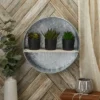 Farmlyn Creek Galvanized Metal Round Floating Shelf (12.5 In) 1 Farmlyn Creek Galvanized Metal Round Floating Shelf (12.5 In) -Home Decoration Shop GUEST fdb6bb12 923a 460c a35a 81df6dabeb9c
