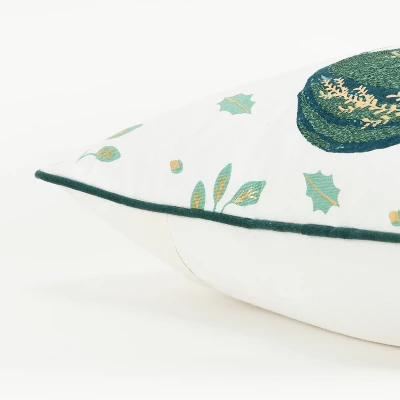 20"x20" Oversize Pumpkin Square Throw Pillow Cover Green/Gold - Rizzy Home 4 20"x20" Oversize Pumpkin Square Throw Pillow Cover Green/Gold - Rizzy Home - Image 2